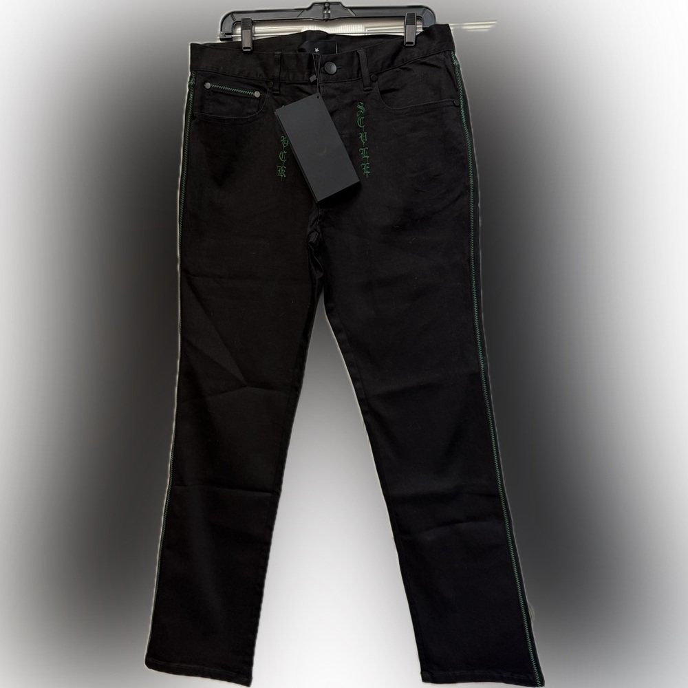 Black Scale — Dlo Straight Leg Black Denim Pants | Size 34 | NWT